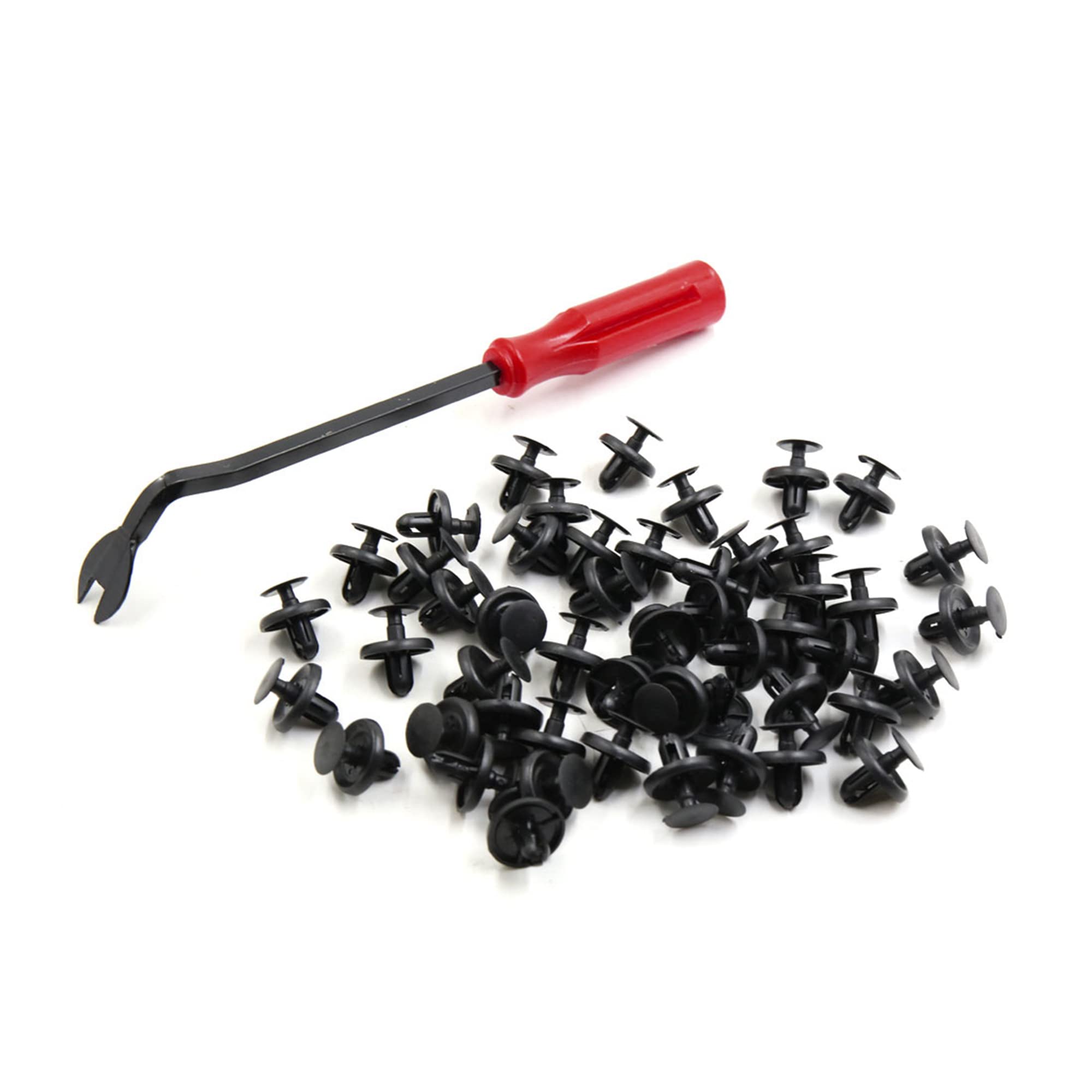 sourcingmap 50pcs Plastic Rivets Car Push-type Trim Panel Retainer Clips Fastener Remover