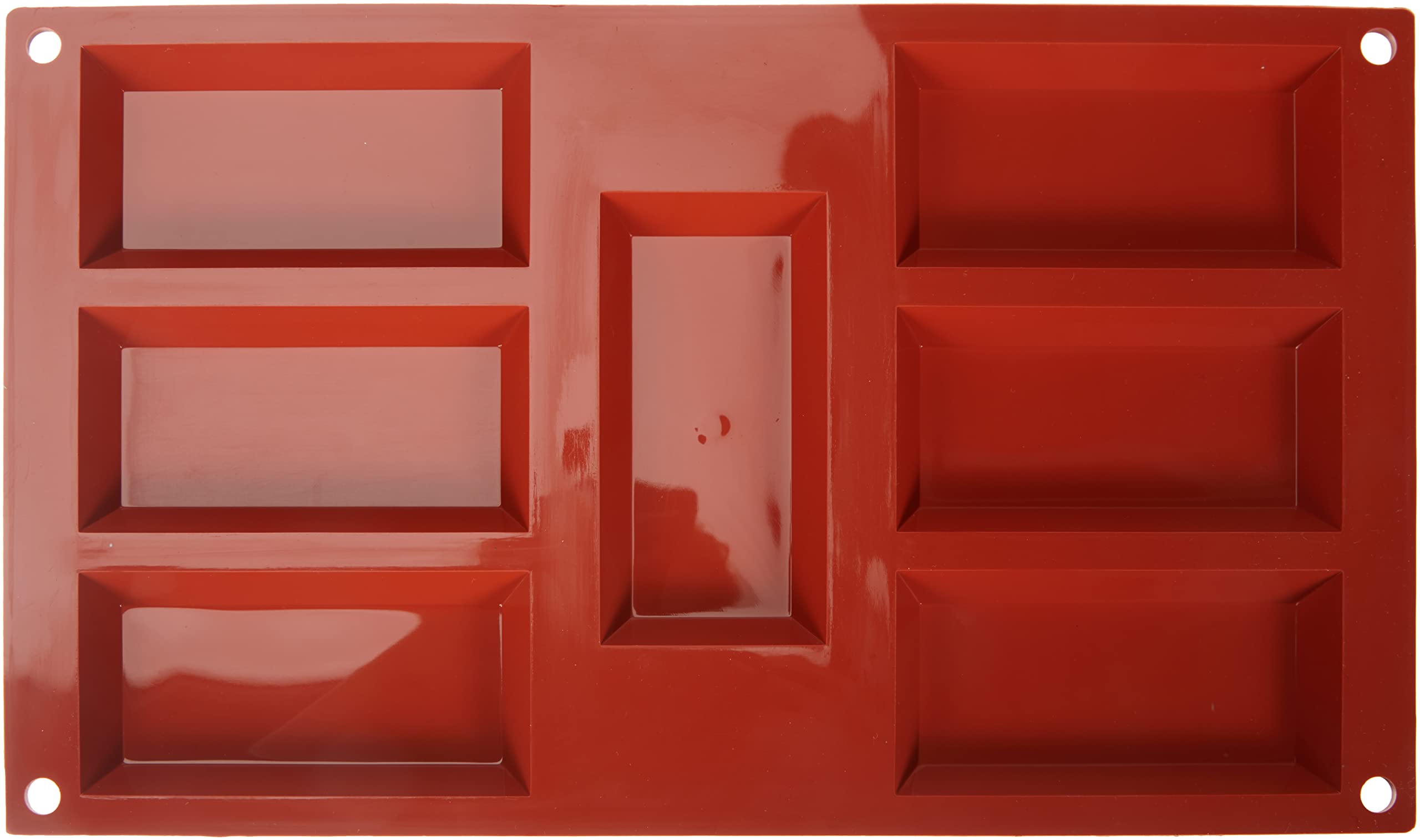 Silikomart | SF054 Silicone Mould for Monoportions, Non-Stick, 7 Cavities, Pack of 1 Cake Mould, 95 x 45 mm, h 12 mm, Made in Italy