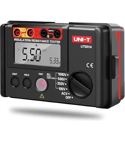 Megger 212159 Analog Insulation Tester, Hand-Crank Powered, 100
