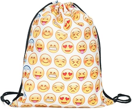Amazon Bighaiguisell絵文字sackpack ジムsackpack巾着バッグスポーツバッグfor Teens絵文字stuff Bighaiguisell スポーツファングッズ