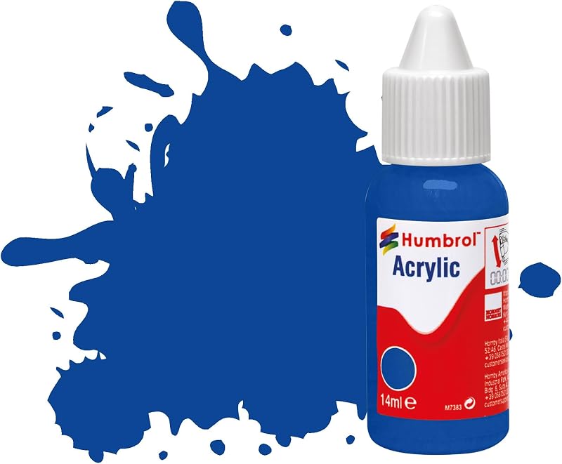 Humbrol No.14 French Blue Gloss Acrylic Paint 14ml DB0014