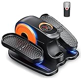 GUGTTR Under Desk Elliptical Machine, Low Impact Leg Exerciser for Seniors | No Assembly,Portable Quiet Electric Pedal Exerciser with Remote,12 Speed Elliptical Exercise Machine for Home Office