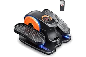 GUGTTR Under Desk Elliptical Machine, 2-in-1 Electric Leg Exerciser for Seniors, Quiet & Compact Pedal Exerciser with Remote, 12 Speed Elliptical Exercise Machine for Home Office