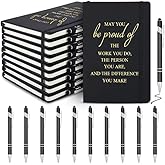 IDEWEI 20 Pcs Employee Appreciation Gifts Including 10 A5 Leather Inspirational Notebook Journals and 10 Ballpoint Pens-Staff Appreciation Gifts-Thank You Gifts for Employees Team Teacher Volunteer