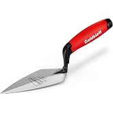Goldblatt RED Pointing Trowel, 6" x 2-3/4" Upgraded Ground Blade | Professional Masonry Tools, Heavy Duty One-Piece Forging, Premium High Carbon Steel, Soft Handle, Mortar &amp; Gap Repair