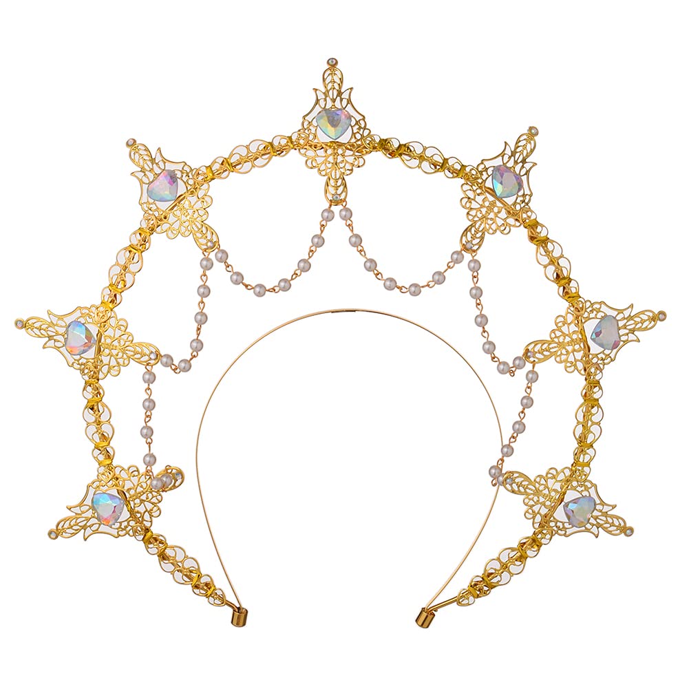 BLESSUME Halo Crown Mary Goddess Headband Women's Halloween Costume Goddess Headpiece — image 1