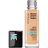 Maybelline New York Fit Me Matte + Poreless Foundation Makeup, Ultra-Lightweight Formula Controls Shine, for Normal to Oily S