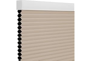Changshade Blackout Blinds, Cordless Cellular Shades, Honeycomb Blackout Shades, Room Darkening Blinds, Pull Down Window Shades, Easy to Install Honeycomb Window Blinds, 27" W x 72" H, Beige