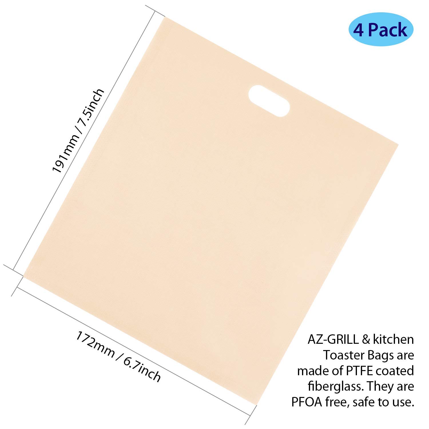 Toast Bags Non-Stick Reusable Toaster Bags, Perfect for Pizza Sandwiches Hot Dogs Pastries Slices