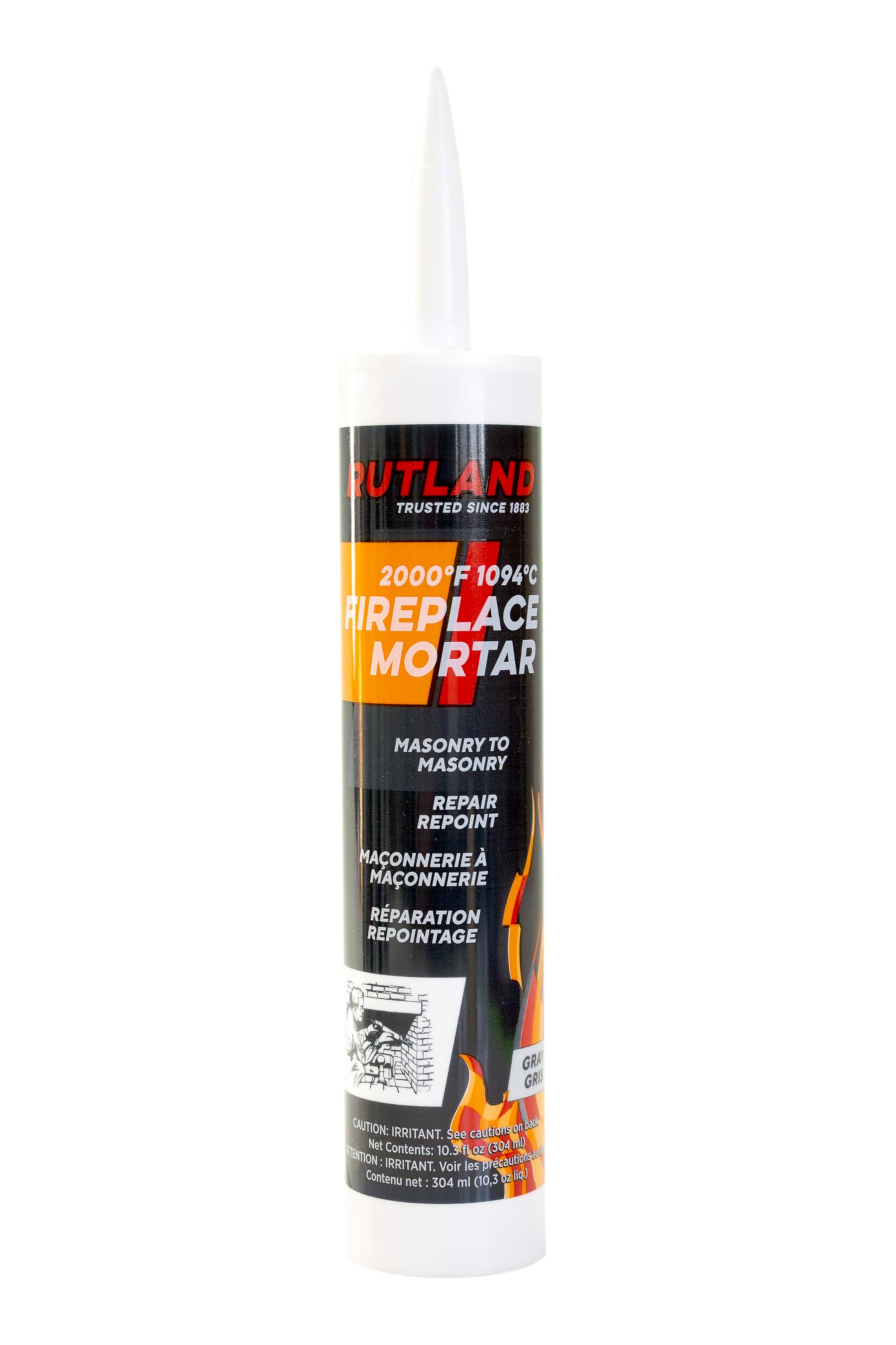 Photo 1 of Rutland Fireplace Mortar Cartridge, 10.3-Ounce, Gray - 63G