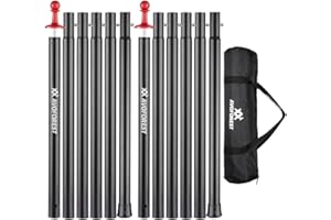 Tent Poles for Tarp, AVOFOREST Camping Tent Tarps Poles Adjustable Camping Accessories 90in Heavy Duty Poles Thicker Tent Pole with a Diameter of 0.98in for Backpacking Hiking Awning