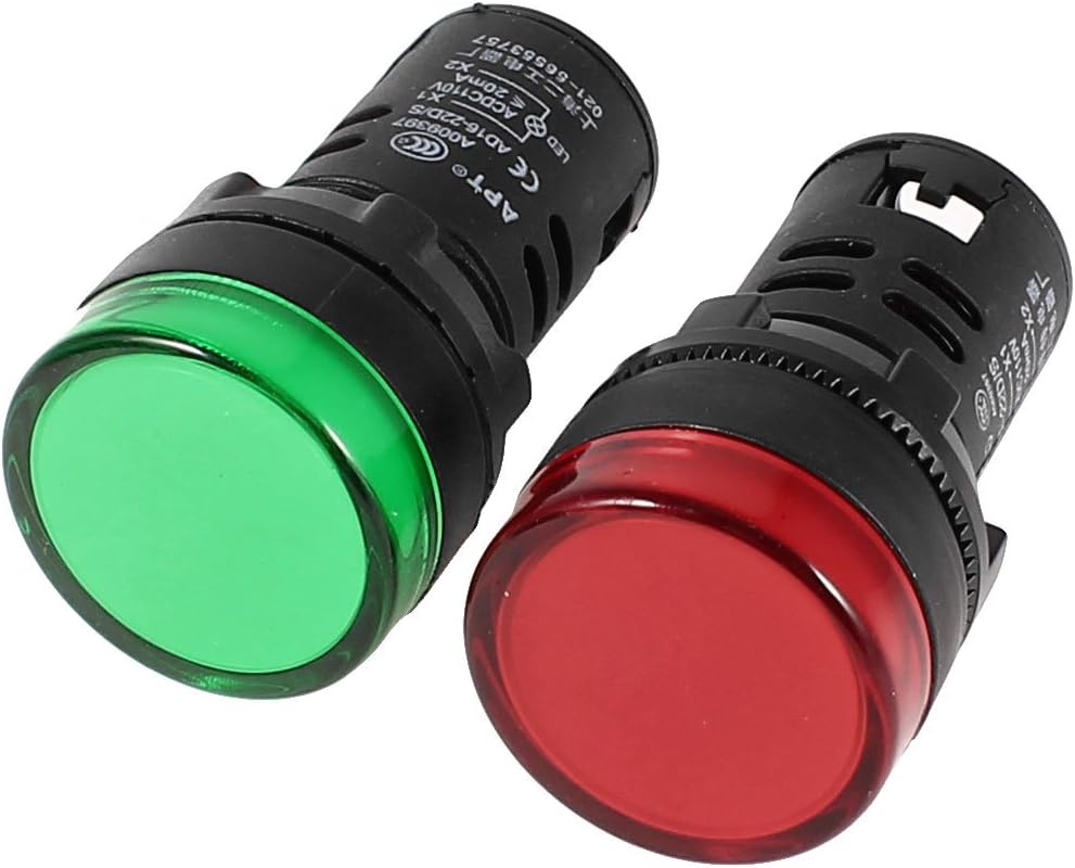 uxcell® AD1622D/S LED Pilot Light Panel Indicator Lamp 22mm AC 110V