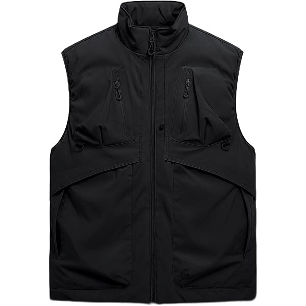 LOUECHY Men's Lightweight Golf Vest Full-Zip Windproof Sleeveless