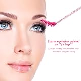 SWKJ 60 PCS Disposable Eyelash Brushes Spoolies Castor Oil Applicator Crystal view 3
