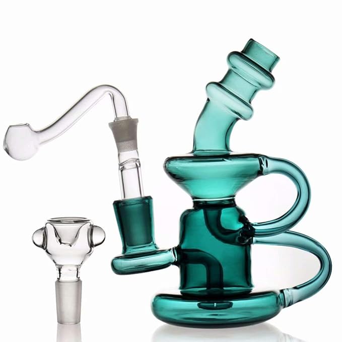 PSungar Bong Black Cup Small Recycler Bong Bong 14.4 mm Bong Bowl 2