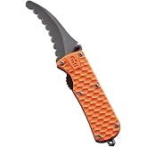 GILL Personal Rescue Knife with Folding Titanium Coated Serrated Blade