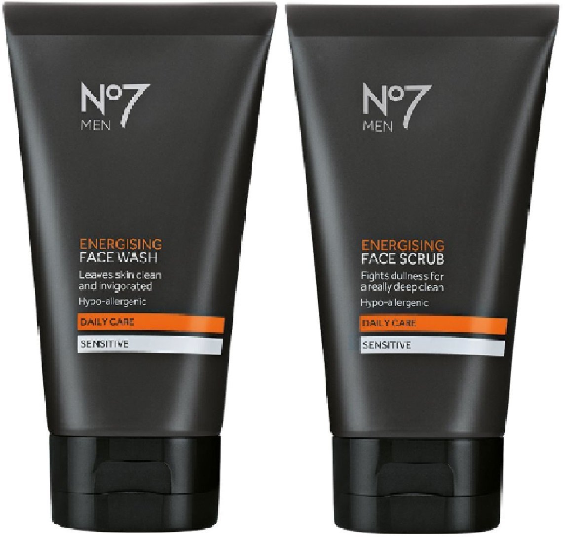 (2 PACK) No7 Men Energising Face Wash x 150ml & No7 Men Energising Face Scrub x 150ml