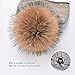 Winter Beanie Hats for Women Real Fur Pom Pom Slouchy Beanies Bobble Ski Cap