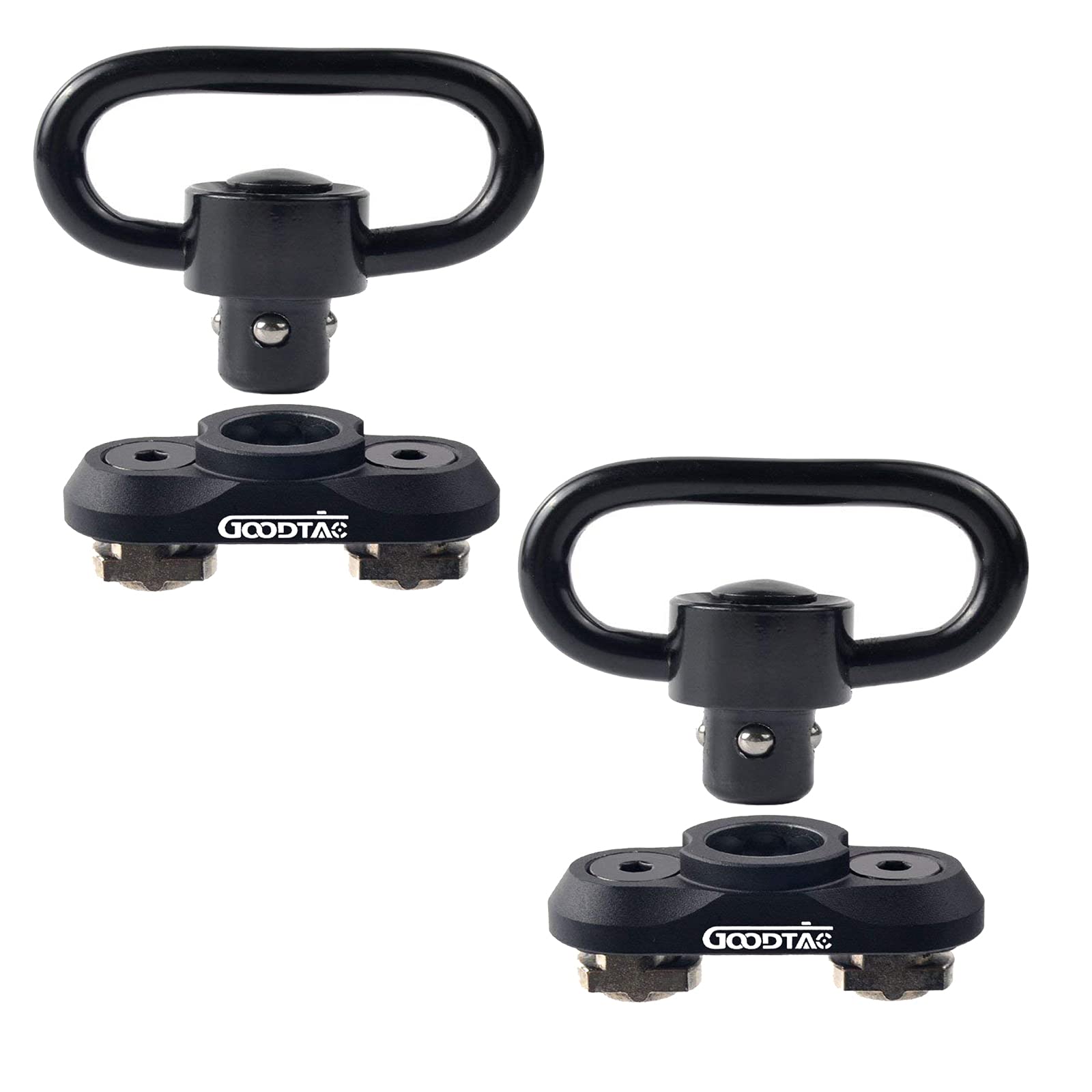 QD Sling Mount Adapter and Sling Swivel 1.25 Inch, 2 Pack