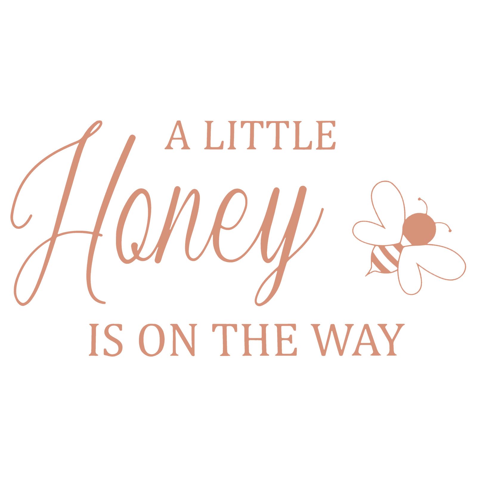 A Little Honey Bee is on The Way Baby Shower Party Decal, Cute Baby Shower Sign Sticker Bee Themed Gender Reveal Decorations for Backdrop Balloon Arch Nursery Room