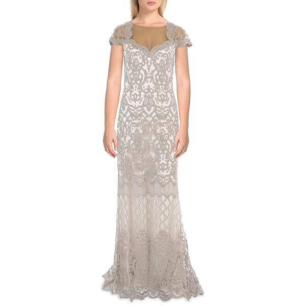 Amazon.com: Tadashi Shoji Womens Sleeveless Sequin Lace Sheath Dress, Grey,  10 : Clothing, Shoes & Jewelry