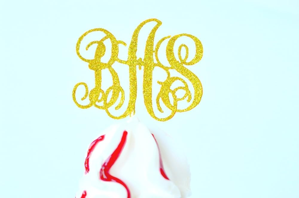 Monogram Cupcake topper Personalized Party Decorations