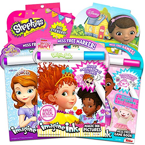 Disney Fancy Nancy Magic Ink Coloring Book Set -- Bundle Includes 3