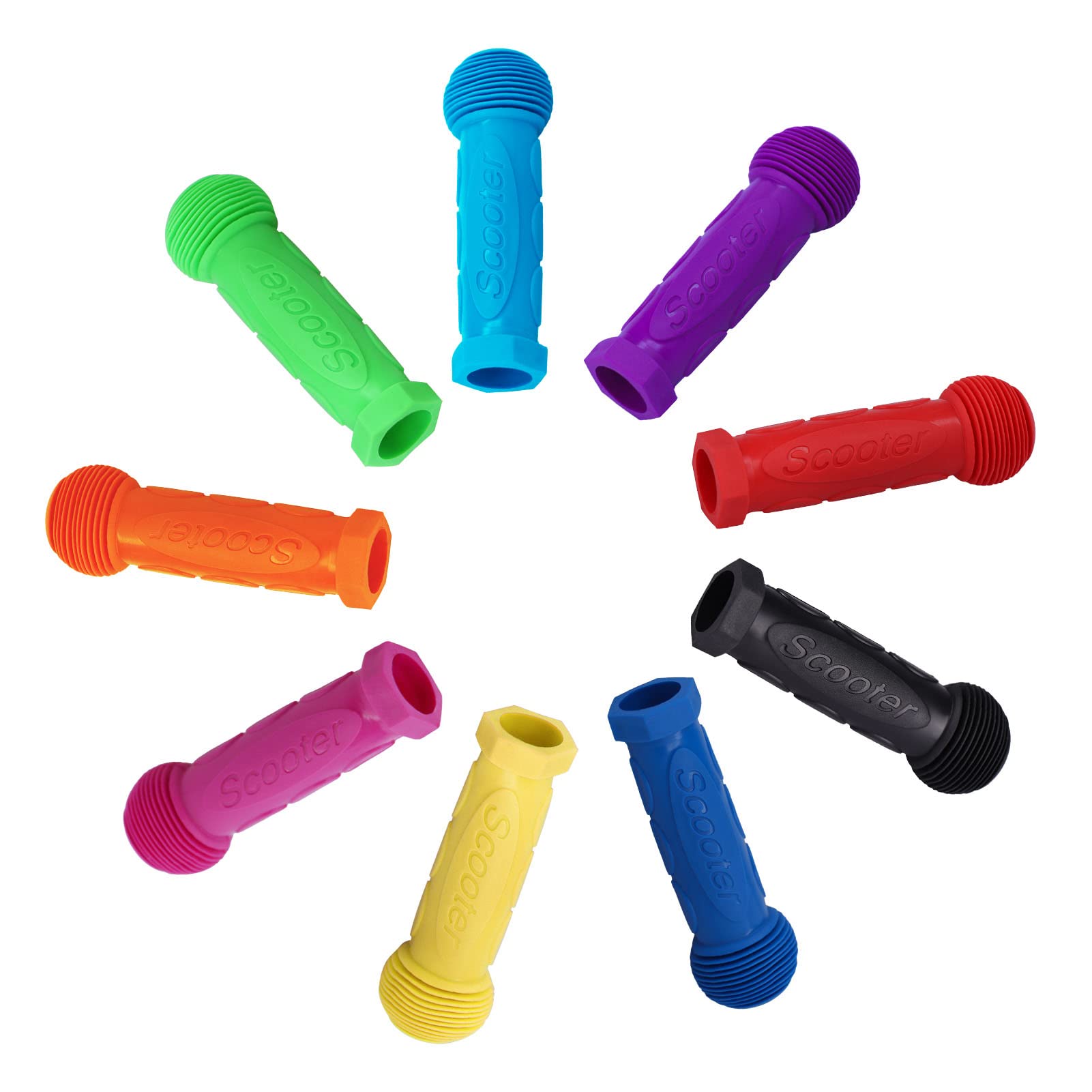 Kids Scooter Handle Grips Replacement Handlebars for 2/3/4 Wheels Child Kick Scooters Bike Rocking Car Push Cart, 9 Color Available, 2-Pack