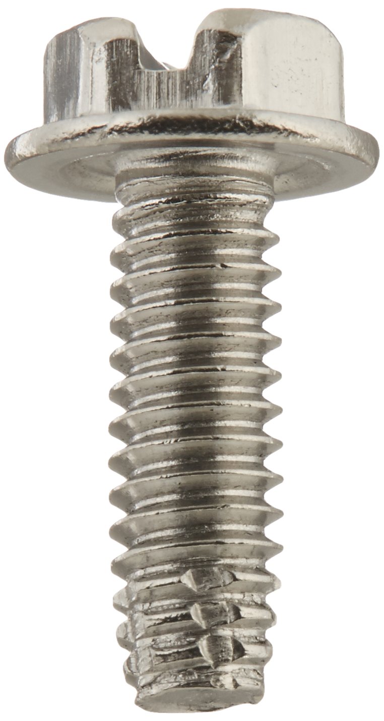 188 Stainless Steel Thread Cutting Screw, Plain Finish, Hex Washer