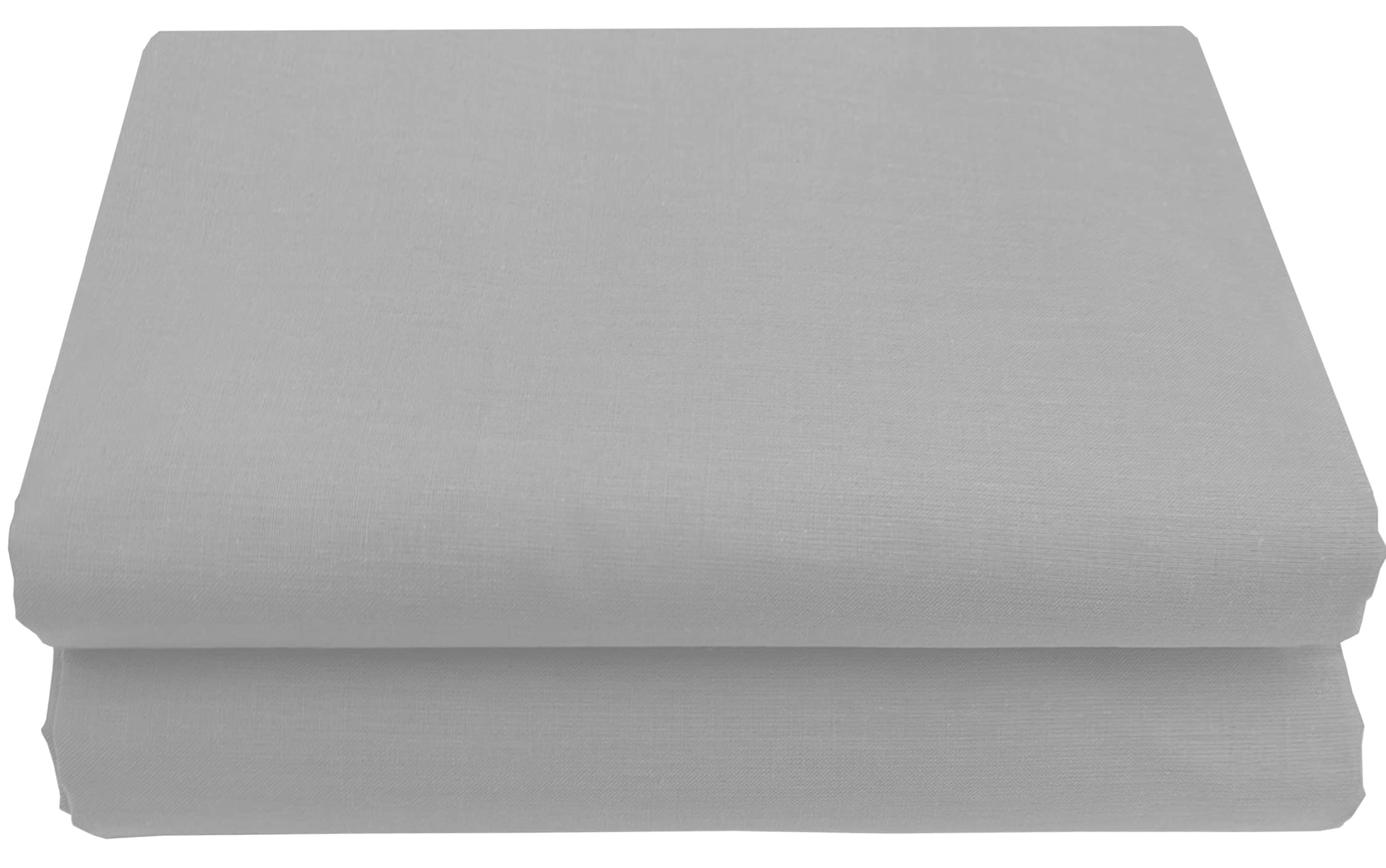 HOMELY IDEAS 200 Thread Count Silver Egyptian Cotton Flat Sheets, Rich Cotton, Breathable, Durable, Smooth, Comfortable & Soft Bed Sheet (SILVER, SINGLE)