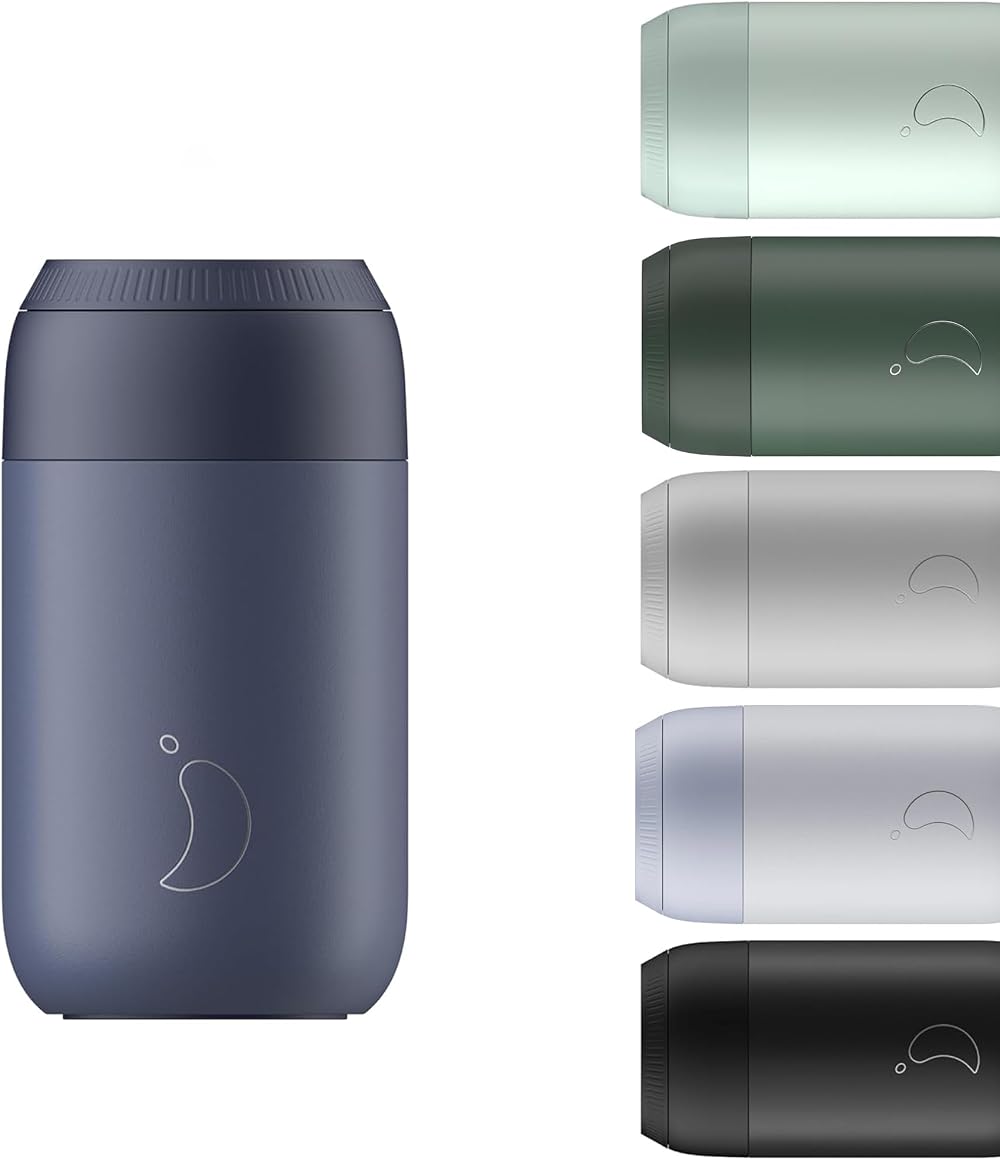 Chillys Series 2 Coffee Cup 340ml Whale Blue Double Walled Vacuum