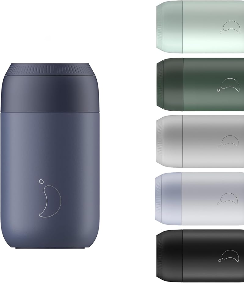 Chillys Series 2 Coffee Cup 340ml Whale Blue Double Walled Vacuum