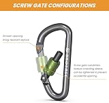 BROTREE Small Carabiner Clips Mini Locking Carabiner 6cm Aluminum D-Ring view 4