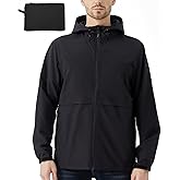 EIGIOO Men's Lightweight Hooded Jacket Waterproof Windbreaker Raincoat Shell Jacket for Outdoor Hiking Traval