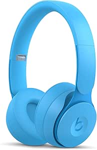 Beats Solo Pro Wireless Noise Cancelling On-Ear Headphones - Apple H1 Headphone Chip, Class 1 Bluetooth, Active Noise Cancelling, Transparency, 22 Hours of Listening Time - Light Blue