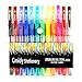 Glitter Gel Pens Set of 12 Color Art Gel Pens with free 12 Gel Ink Refills Professional Artist Premium Quality Assorted Colored Pens Comfort Grip for Adults Kids Coloring Drawing Book christmas Gift