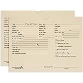 Blue Summit Vehicle Deal Jackets for Dealerships, Manila, Pre-Printed, Car Jacket, Pack of 100 Dealer Record Envelopes