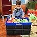 CleverMade CleverCrates 62 Liter Collapsible Storage Bin/Container: Solid Wall Utility Basket/Tote, Royal Blue