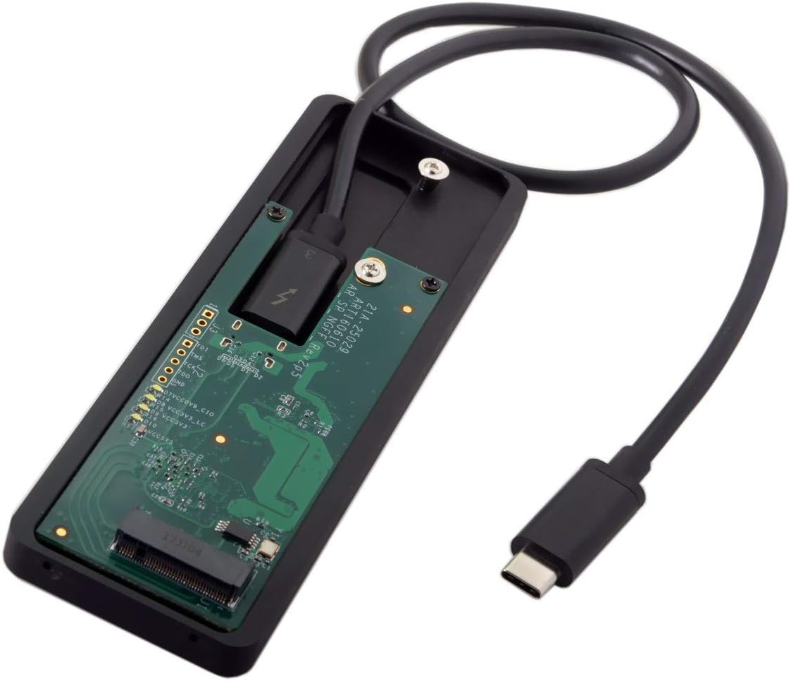 Amazon Com Xiwai Thunderbolt 3 To 110mm 80mm Pci Express Pci E To Ngff M Key Nvme Ahci Ssd Convert Case Cartridge Computers Accessories