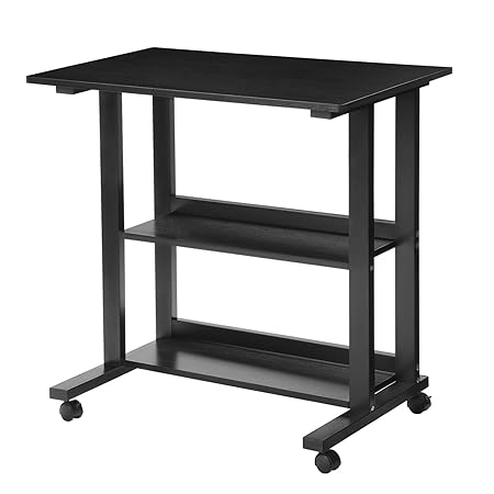 SONGMICS Schreibtisch, Computertisch mit 4 Rollen, PC-Tisch, Einfache Montage, 80 x 75 x 50 cm für Homeoffice Kinderzimmer Sc