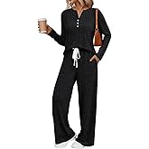 LILLUSORY Womens 2 Piece Lounge Sets Matching Airport Travel Outfits 2026 Spring Clothing Fall Pajamas Sweat Suits Pockets