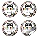 Game Over, Video Game Birthday Party Sticker Labels, 40 2