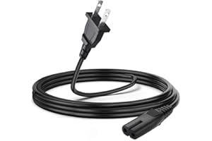5FT 2 Prong AC Power Cable Cord Fit for Xbox One X, Xbox One S, Xbox Series X/S, Compatible for Sony PS4 PS3 PS5, Samsung Sha