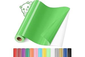 YAFLC Apple Green Permanent Vinyl, Permanent Vinyl for All Cutting Machine, 12" x12ft Self Adhesive Vinyl Roll Stickers for Car Decal, Decorations, DIY Mugs Christmas Gifts