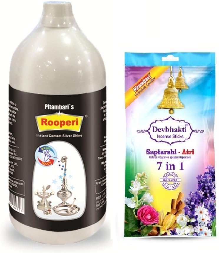 Pitambari Rooperi Silver Shining Solution for Silver Vessels -1Ltr