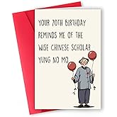 ICOOLYI Funny 70th Birthday Card Gifts for Women Men, Happy 70th Birthday Decorations for Dad Mom, Cool Gifts for 70 Year Old Woman Man
