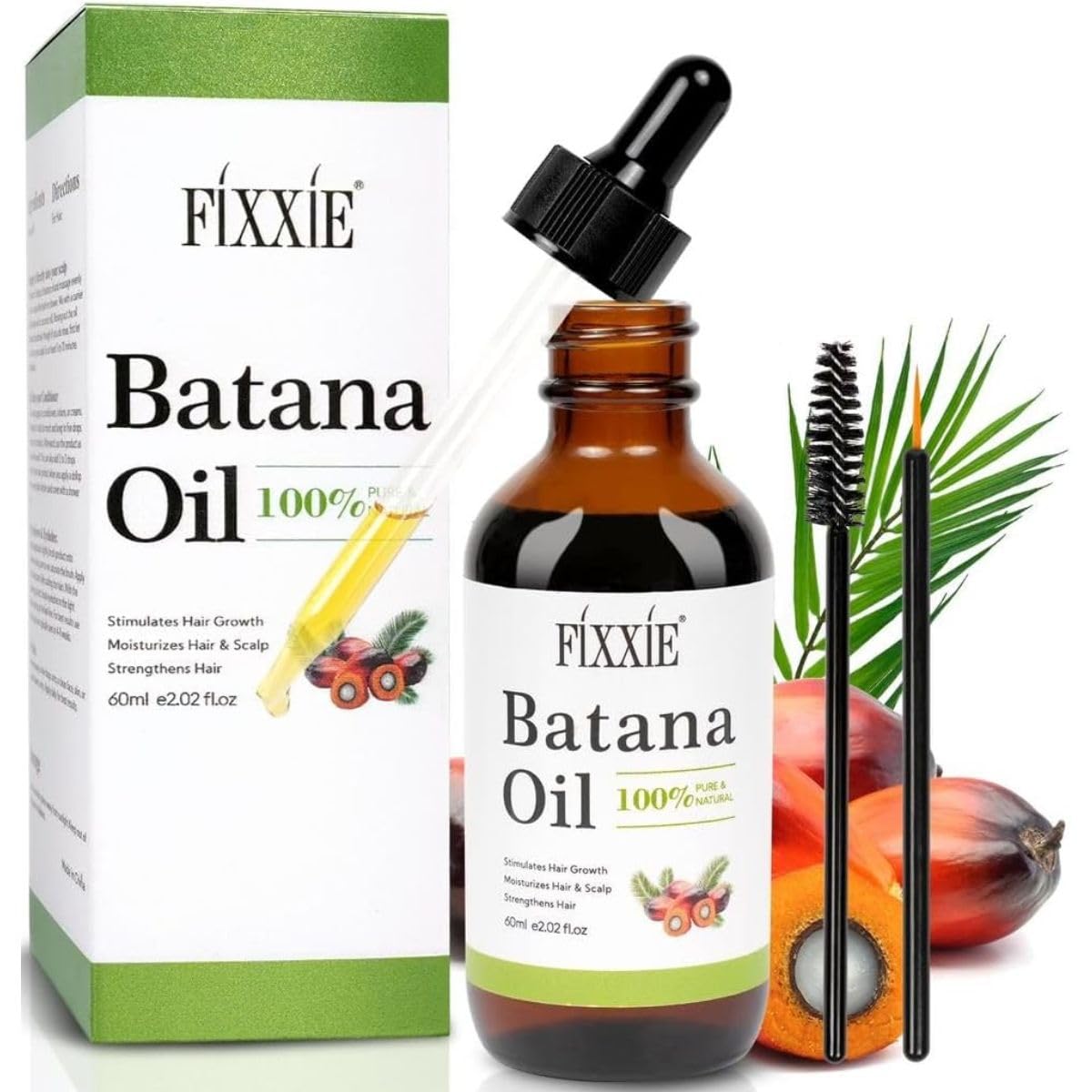 Batana Oil for Hair Growth 60ml, 100% Pure & Natural Batana Hair Oil from Honduras, Prevent Hair Loss, Natural Oil for Men & Women for Thicker & Stronger Hair