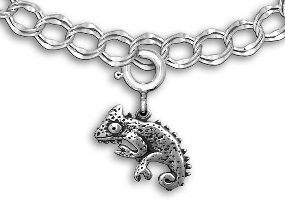 The Magic Zoo Sterling Silver Chameleon Charm for Charm