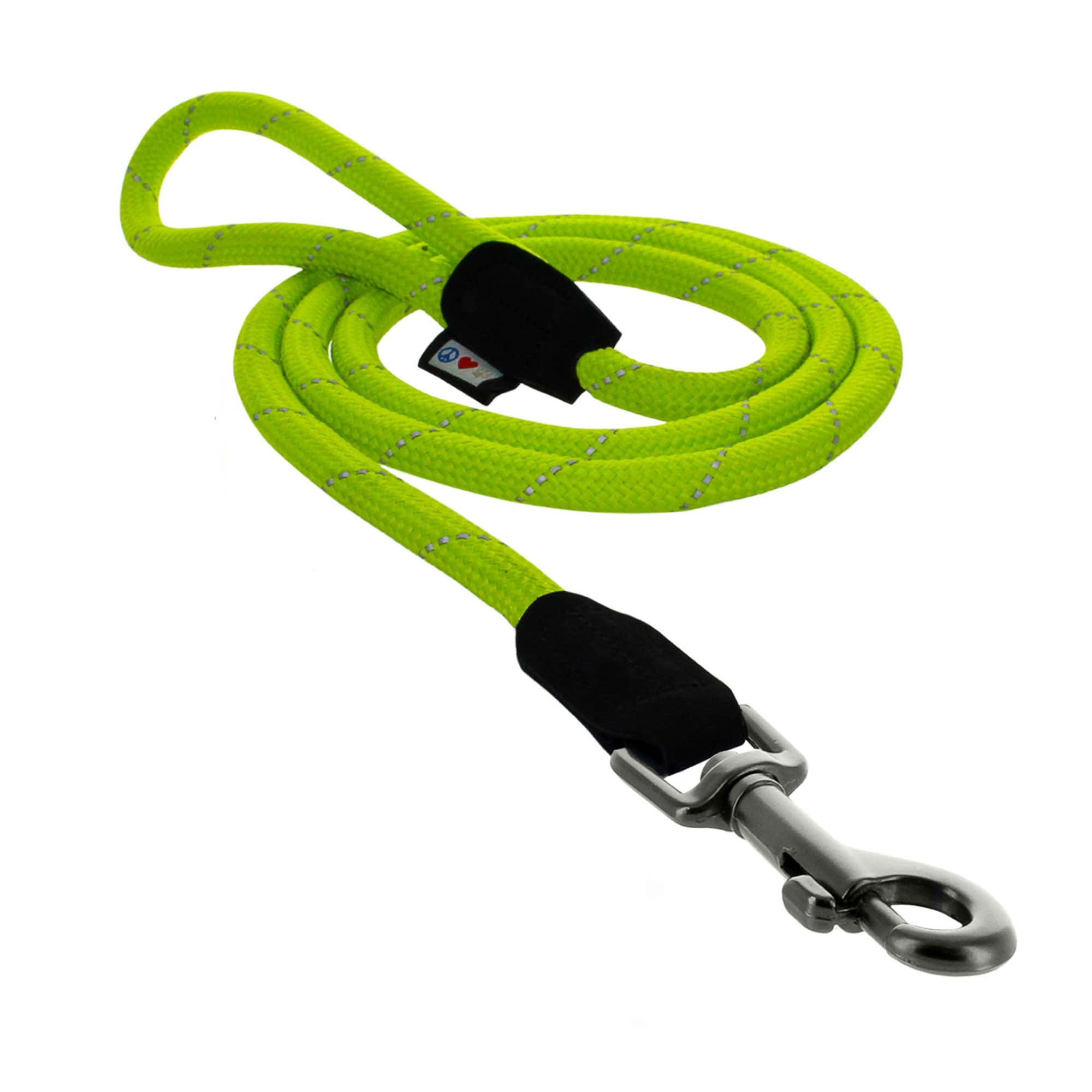 Pawtitas 1.8 M Training Dog Lead Durable Small Rope Lead for Dogs Premium Quality Heavy Duty Rope Lead Strong and Comfortable - Green Puppy Lead
