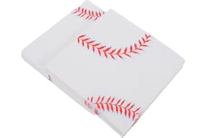Luxshiny 40pcs Baseball Theme Disposable Paper Napkins White Sports Party Table Napkins for Baseball Event